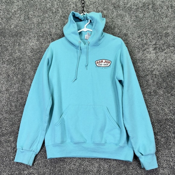 Ron Jon Surf Shop Other - Ron Jon Surf Shop Hoodie Mens Small Blue Fleece Pullover Myrtle Beach Logo